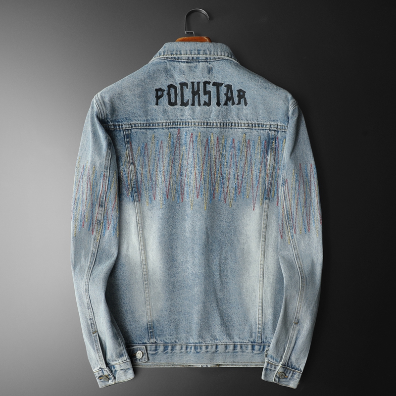 Brand Vintage Washed Denim Jac - Streetwear Brand Denim ulasan dan harga