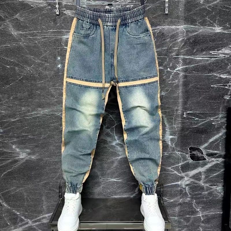 2024 New Harem Pants Spliced C - Streetwear Brand Denim ulasan dan harga