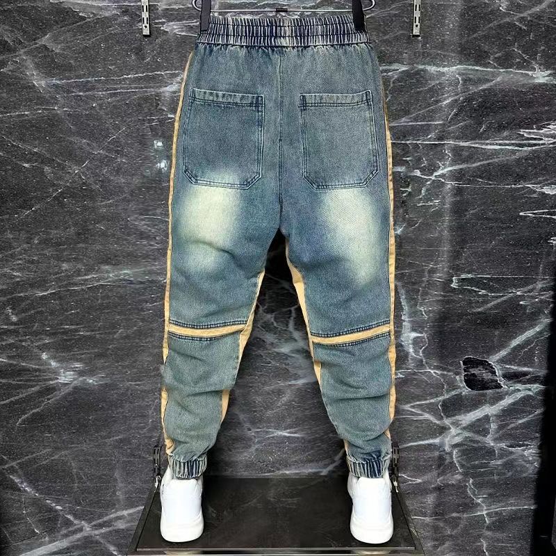 2024 New Harem Pants Spliced C - Streetwear Brand Denim ulasan dan harga