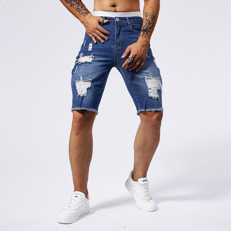 2025 Summer New Men's Ripped D - Streetwear Brand Denim ulasan dan harga