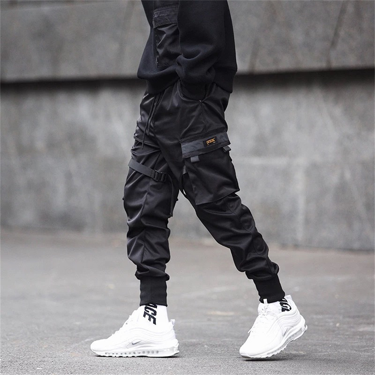 Black Hip Hop Cargo Pants Summ - Streetwear Brand Clothing ulasan dan harga