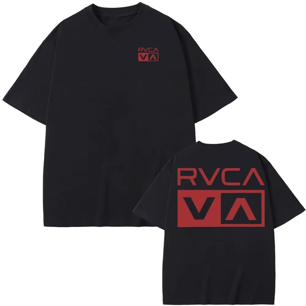 RVCA T Shirt Black Tee Summer  - Streetwear Brand Clothing ulasan dan harga